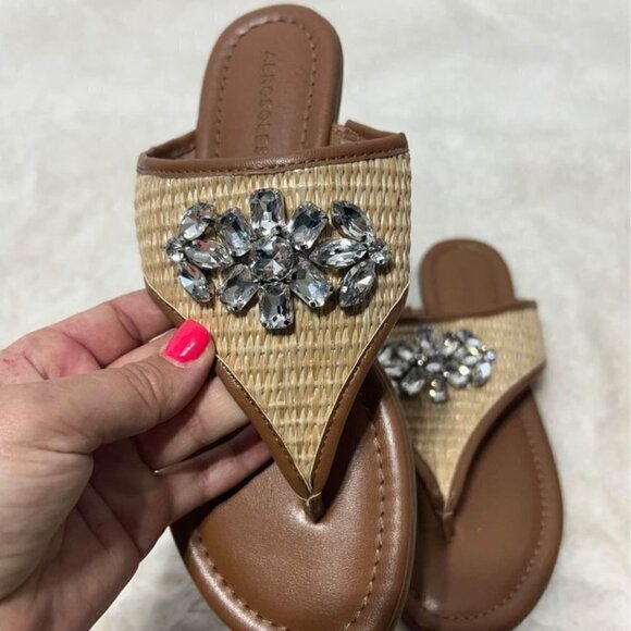 Woman’s Aerosoles rattan rhinestone sandals. Size 9.5. Excellent condition. - Picture 2 of 11